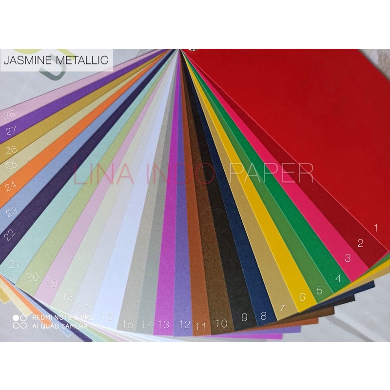 

Kertas Jasmin Metalik Dark Color F4 / A4 | Kertas Bunga | Kertas Dekorasi