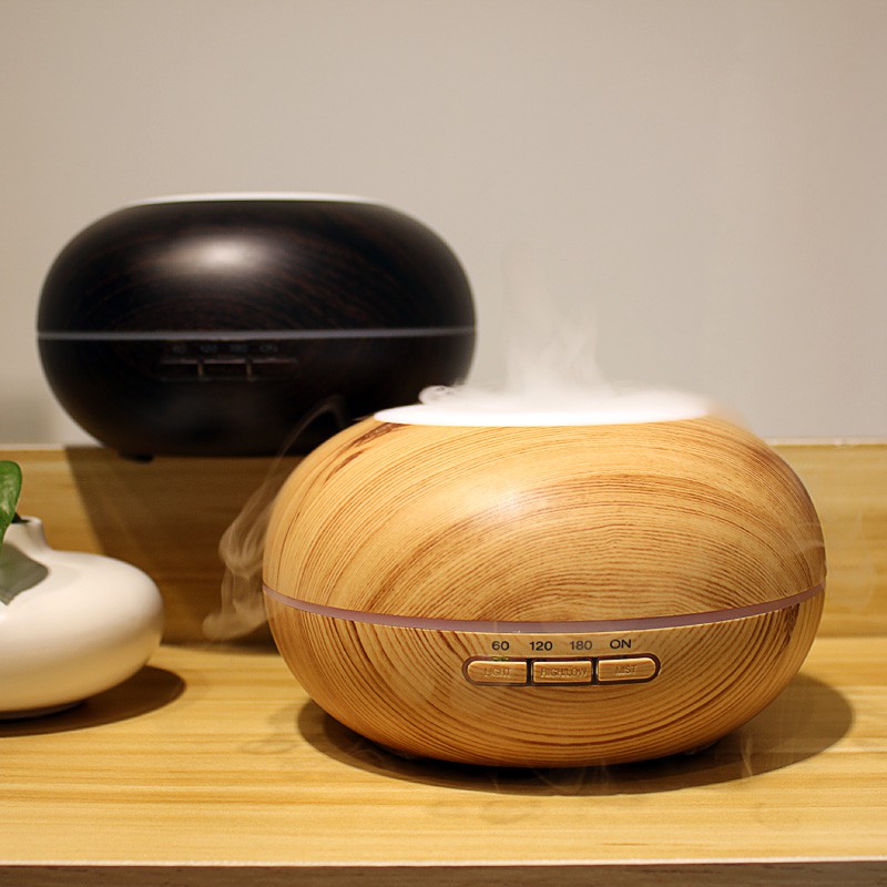 H02 - Essential Oil Diffuser Ultrasonic Cool Mist Aroma Humidifier 7 Colors Mood Light LED 300ml