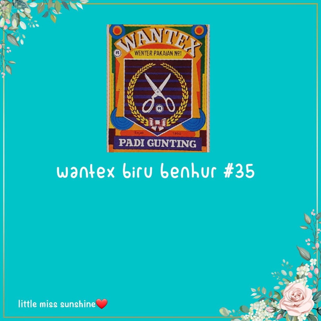 WANTEX WARNA BIRU BENHUR 35 Wenter Padi Gunting Pewarna Tie Dye Baju Sumbo Sumba Kain Cotton Satuan Ecer Grosir Jumputan Ikat Art Celup Wantek Pakaian Warna Baru Murah Bagus Kualitas DYE TIE Baik Quality Malang Lancar Grosir Warna Pakaian Pewarna Wenter