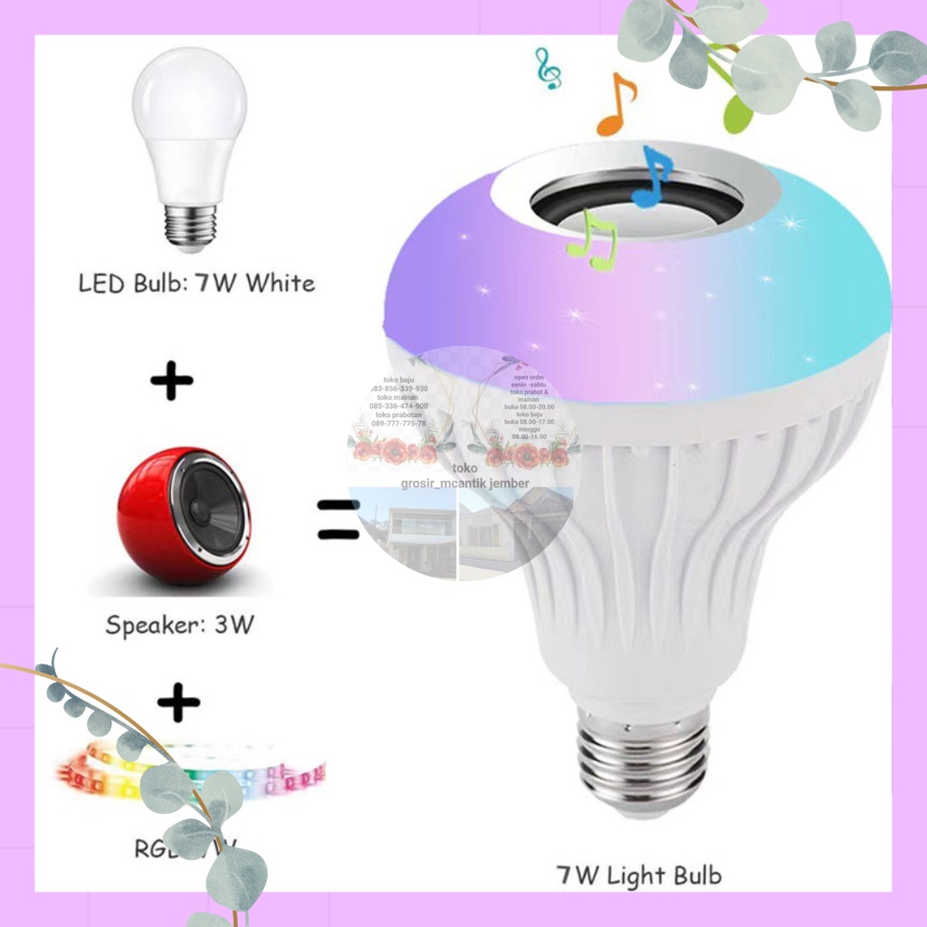 Lampu Bohlam Warna-Warni Dilengkapi Speaker Bluetooth