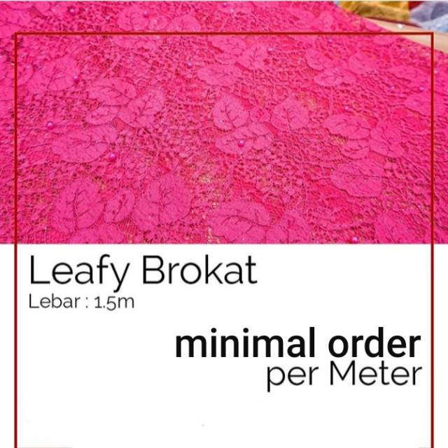 Brokat motif daun / Kain Brocade leafy lebar 1.5 Termurah