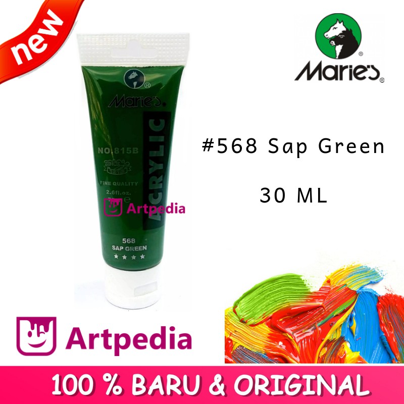 

Maries - Sap Green / Maries Acrylic Paint 30ML (Cat Akrilik) Cat Acrylic Maries Termurah Terlaris