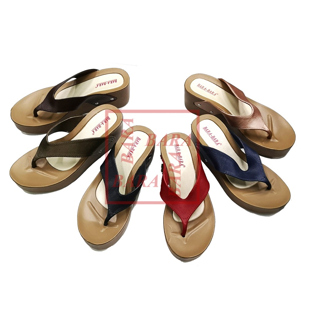 Bara~Bara Sandal Jepit Wedges Jelly Karet Wanita MJZB1955JPL (AW4)-2