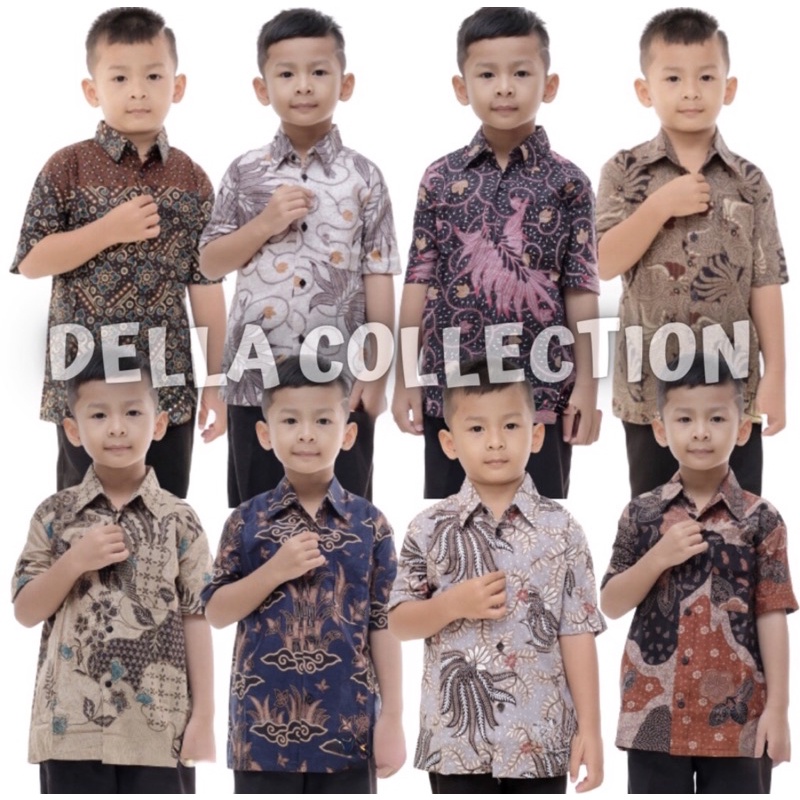 Batik Anak Hem Lengan Pendek 3-12 tahun