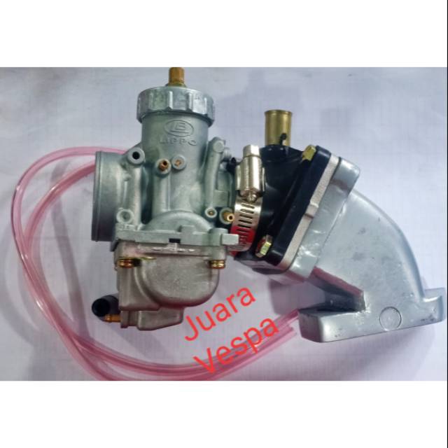 Intake Manipol Vespa Model Kodok Set Carburator Karbu PE 28