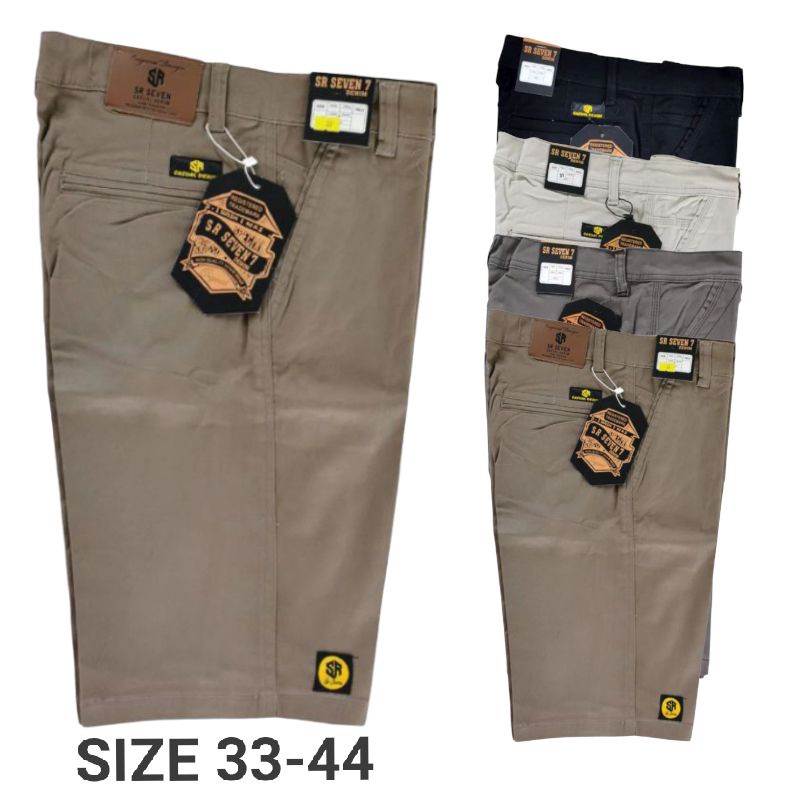 [ COD !! ] Celana Pendek Pria Kualitas Premium Distro Bahan American Drill Tebal Size 27 - 33