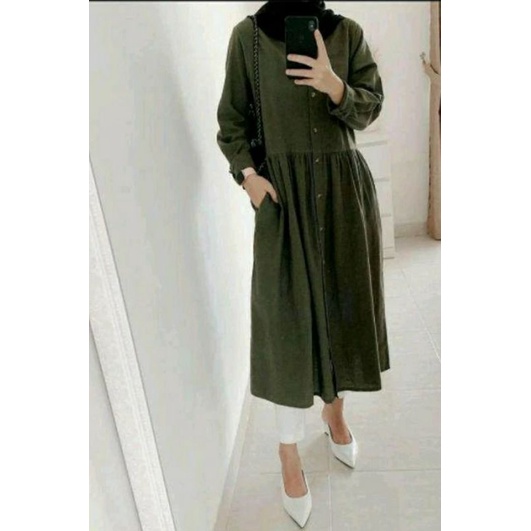 Tunik Dzulvia L Army/tunil kekinian