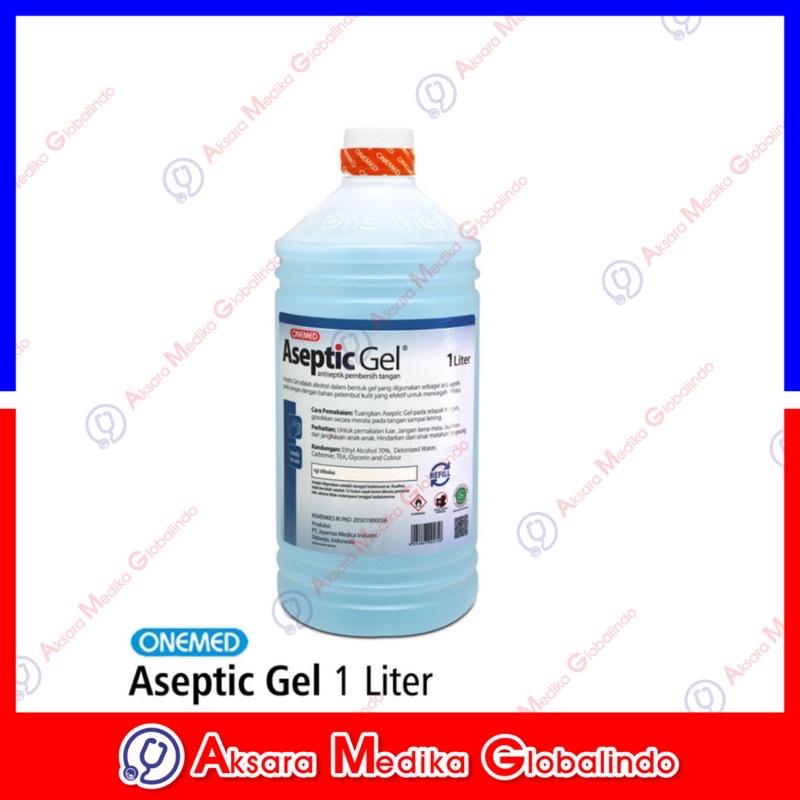 Aseptic Gel Hand Sanitizer 1L Refil OneMed #AMG