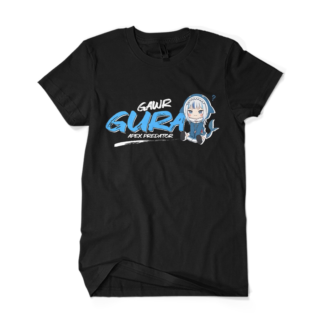 BAYAR DI TEMPAT Promo Baju Kaos HOLOLIVE GAWR GURA APEX PREDATOR - Kaos Gawr Gura Cosplay Hololive -