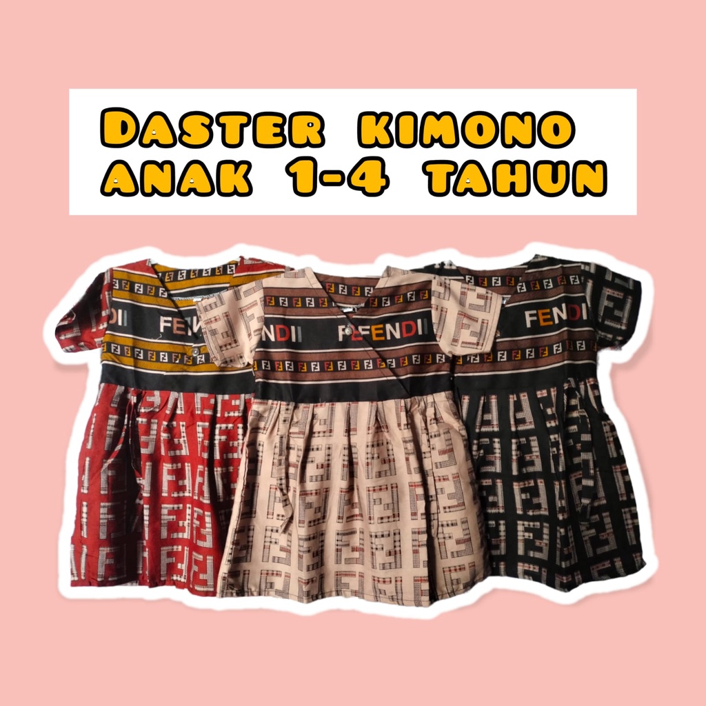 daster kimono anak 1 2 3 4 tahun bahan rayon armor adem