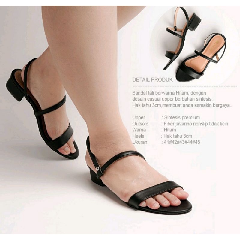 COD / Sendal Sepatu Flat Wanita BIG Size 41-45 Flat Kulit Hak Tahu Casual Cewek Remaja Size JUMBO, 41