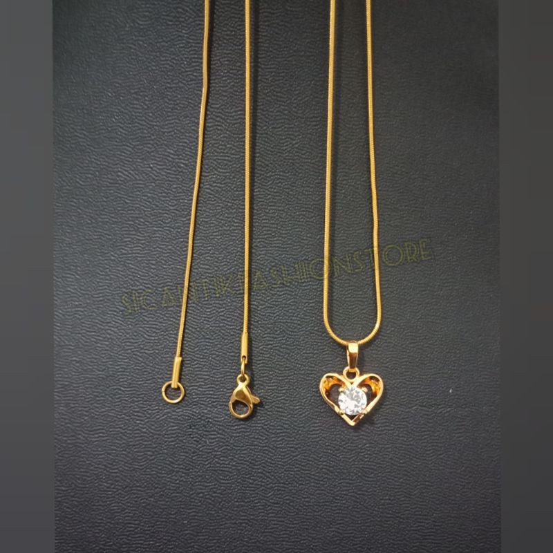 PROMO Kalung liontin Titanium fashion Wanita terbaru terlaris anti karat lapis emas bagus murah imut