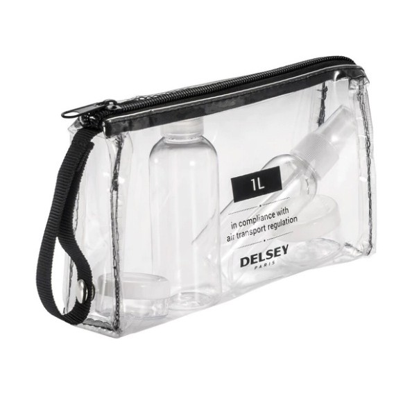 DELSEY Transparent Pouch For Liquids Aerosols and Gels