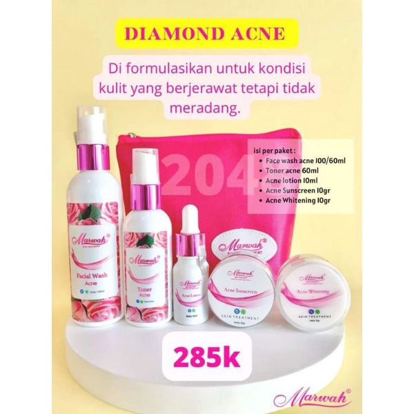 Marwah skincare ECER paket diamond acne