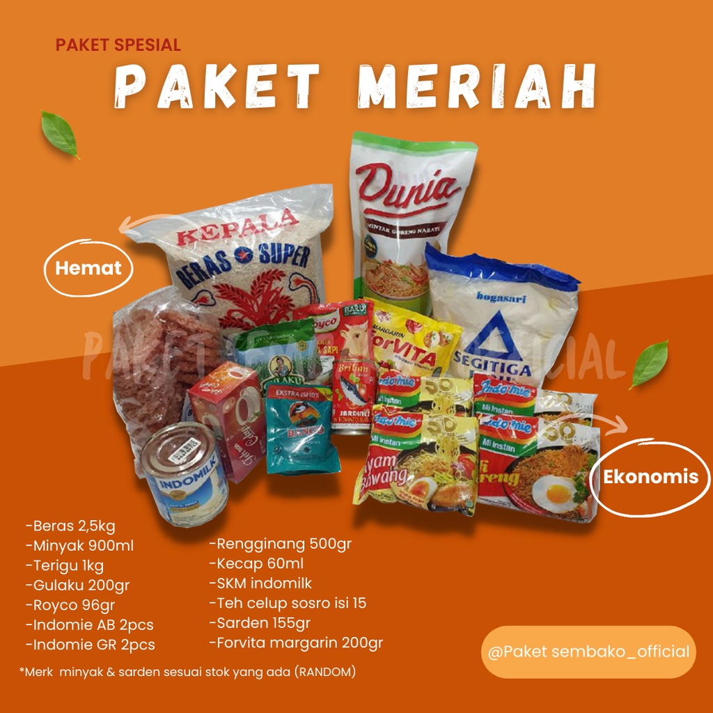 Jual Paket Meriah Paket Sembako Murah Paket Hemat Paket Lebaran