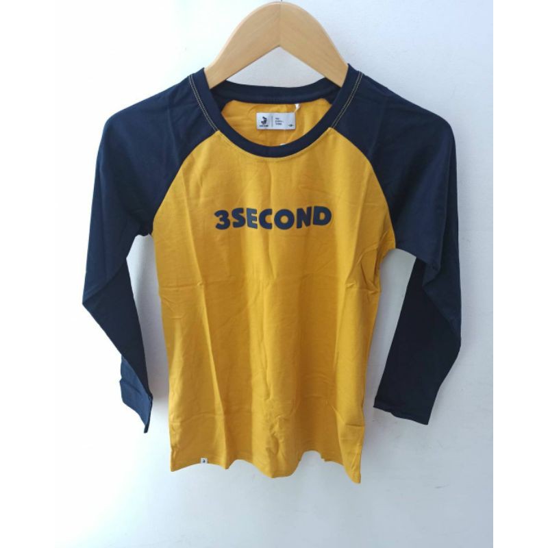 13502 3Second Kaos Raglan Wanita atasan