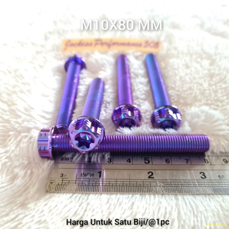 Baut Titanium M10X80 MM Big CNC/Baut 14 Panjang 8 CM