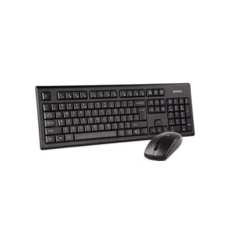 Keyboard mouse a4tech wireless 2.4ghz bundle combo membrane 104 keys 500hz optical 2000dpi padless v-track 3100n 3100