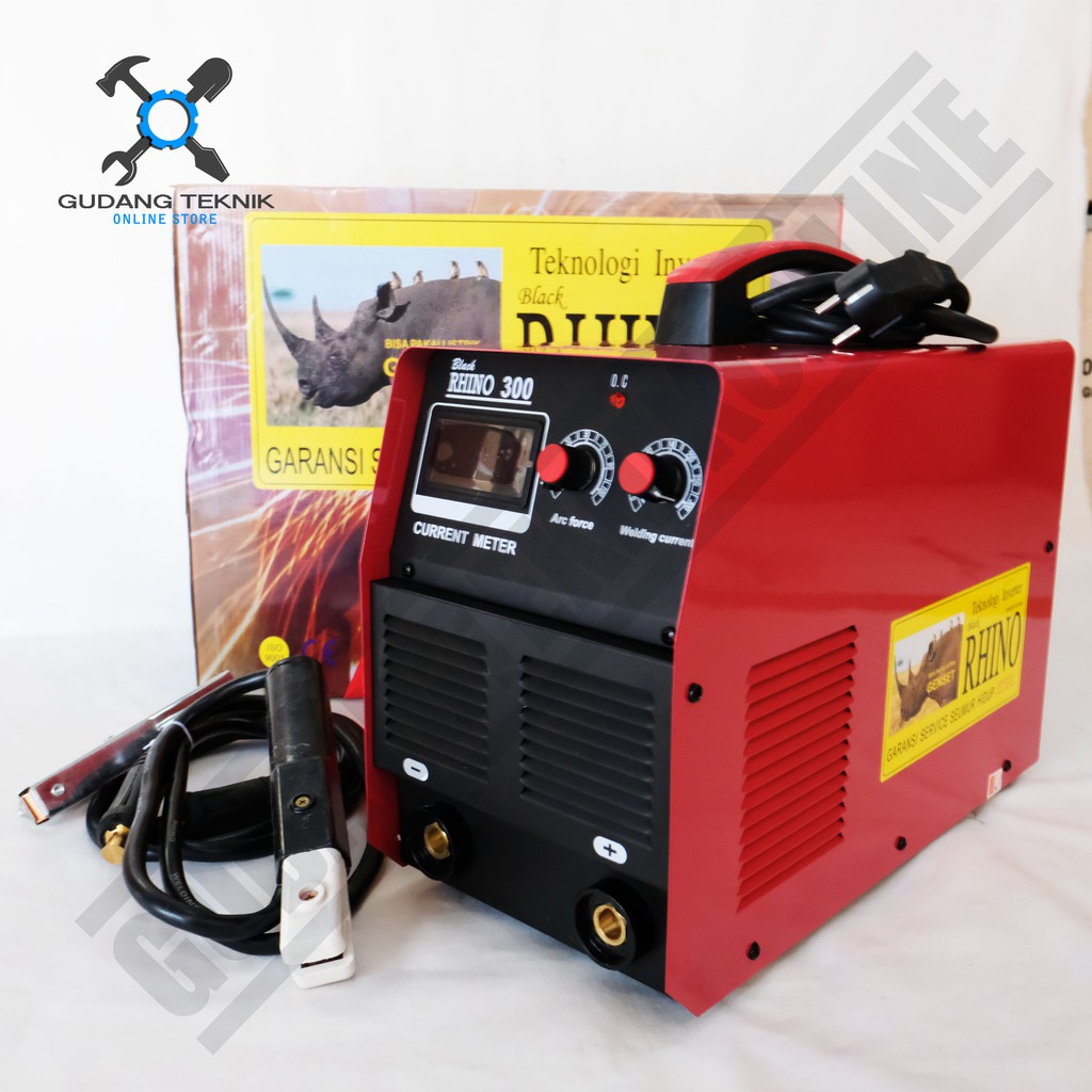 Mesin Las MMA 300 BADAK RHINO 1Phase / Mesin Las Listrik Trafo Travo MMA300 / Inverter Welding MMA 300A BADAK RHINO