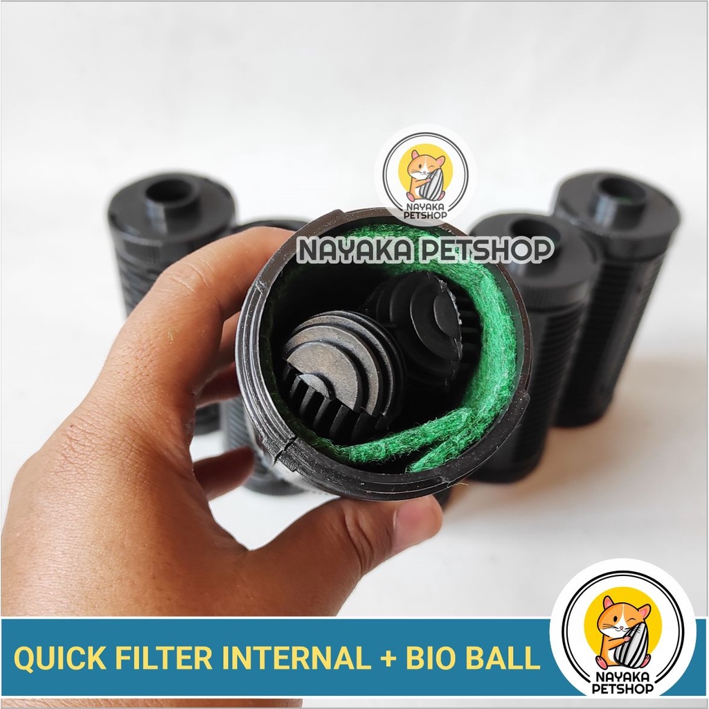 Quick Filter Internal Power Head Aquarium Saringan Pompa Air Bio Ball Aquascape