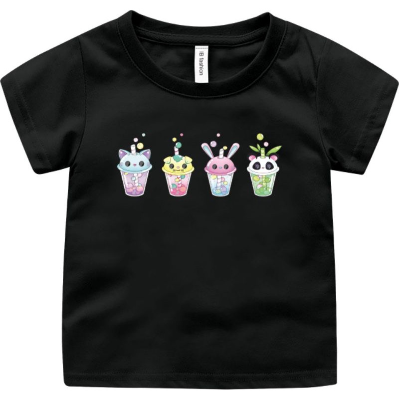 Baju Kaos Anak Laki laki &amp; perempuan motif Boba Kaos Anak Cewek Atasan Anak Anak Baju Anak Cewek
