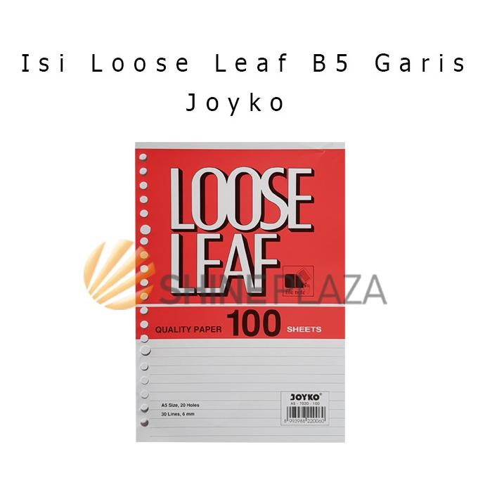 

[(BAYAR DITEMPAT) Isi Loose Leaf Garis B5 Joyko - Refill Binder Ruled Paper B5 Joyko