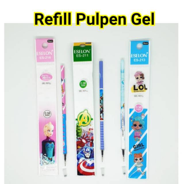 

Refill Pulpen Gel / Eselon Gel Refill / Isi Ulang Ball Point Gel / Bulpen