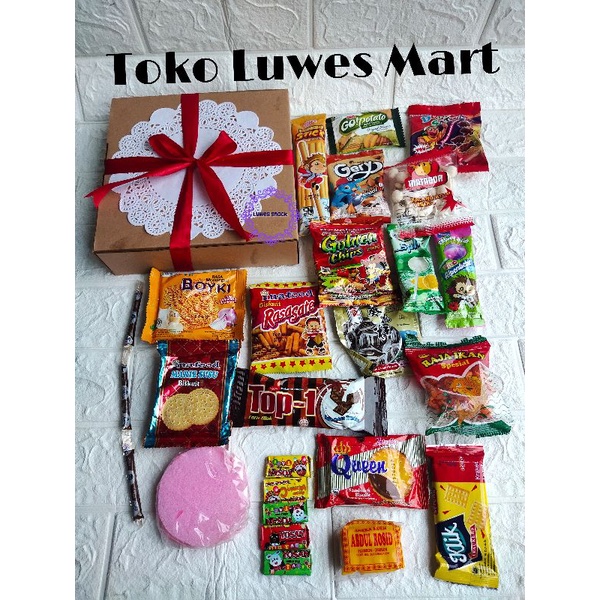 

Hampers jajanan jadul isi 20pcs-snack box-gift box-kado ultah--jajanan box-makanan ringan