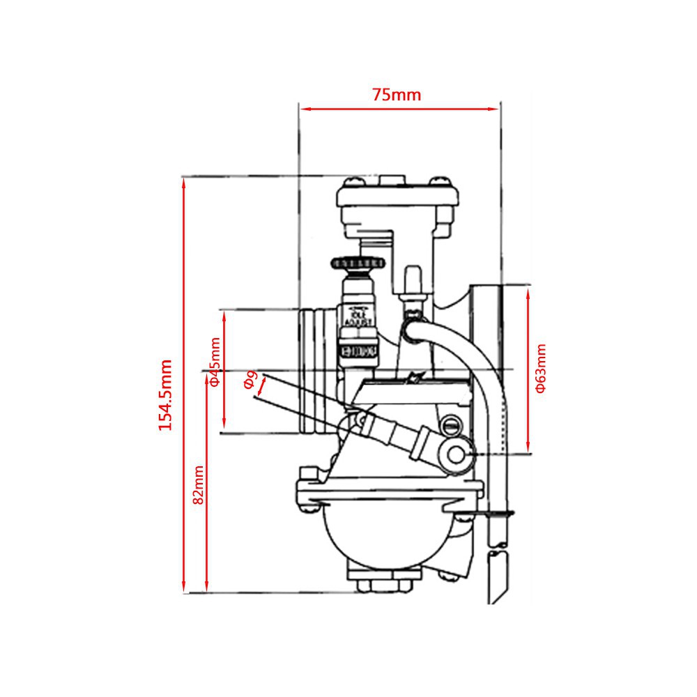 Zsdtrp Keihin Pwm 34 36 38 40 42mm Karburator Mesin 2t 4t Untuk Motor Skuter Atv Dirt Bike-2