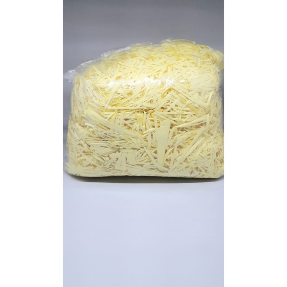 

SHREDDED PAPER / KERTAS POTONGAN UNTUK PACKING BUAH BUAHAN PINK KUNING / KERTAS SERUT CACAH 500 GRAM