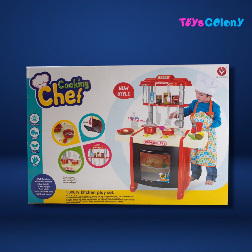 COOKING CHEF - MAINAN ANAK MASAK-MASAKAN LUXURY KITCHEN PLAY SET