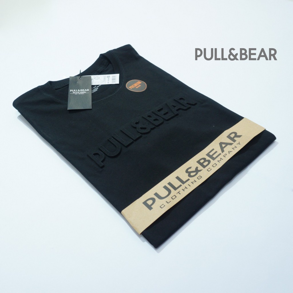 BAJU KAOS PRIA TSHIRT PRIA PULL AND BEAR EMBOS / TIMBUL ORIGINAL PREMIUM HIGH QUALITY LENGAN PENDEK