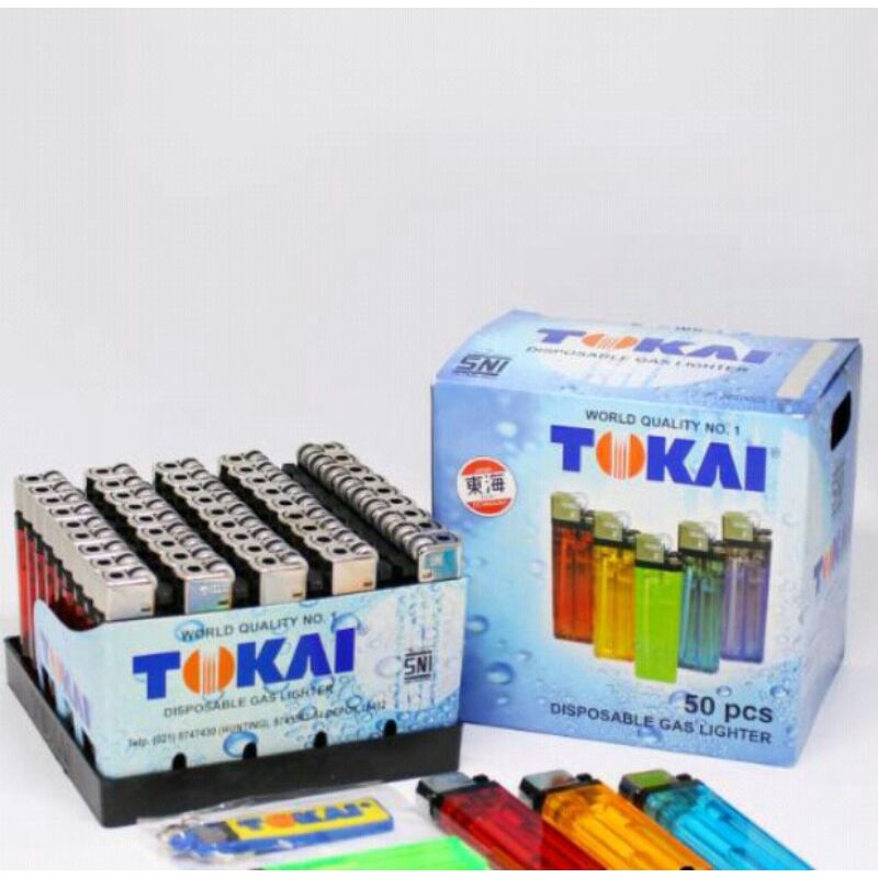 Tokai 1pak / Tokai 1Box isi 50pcs / Korek Gas Tokai 1pak