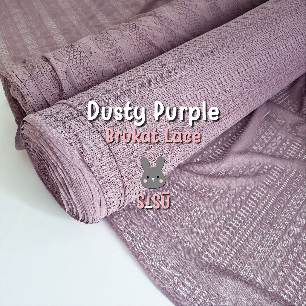 0,5 Meter Kain Brukat malika Brokat Lace Tile Tulle Meteran Motif Salur Garis Bahan Kebaya Dress Gau