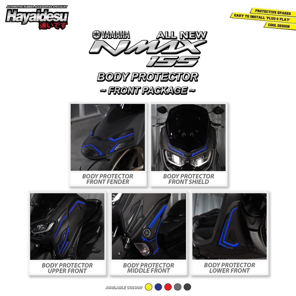 

Hayaidesu All New Nmax 2020 PAKET HEMAT Front Package Body Protector