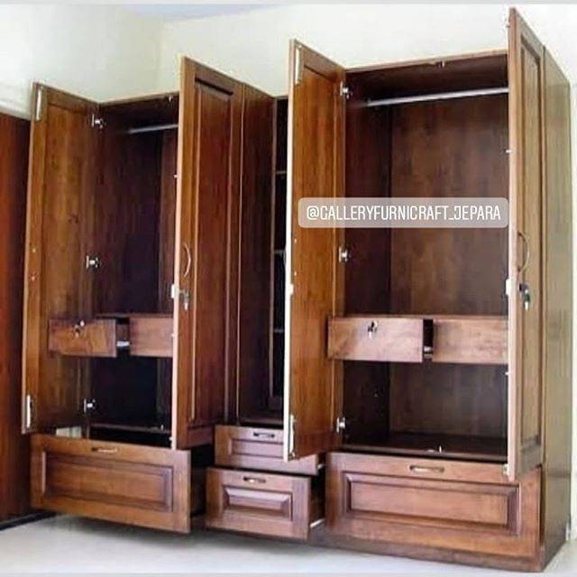 Lemari Pakaian Kayu Jati Grade A
