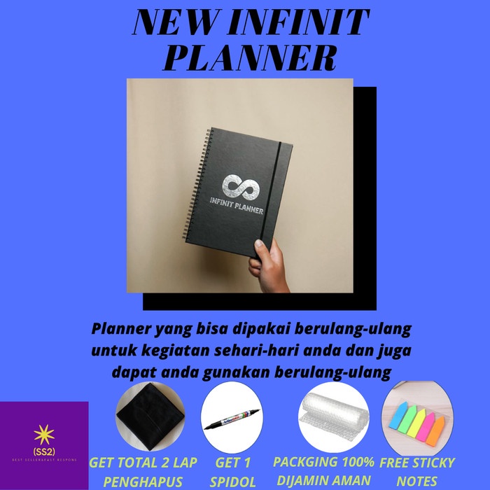 

CODE3S0X- Buku agenda Infinit planner Whiteboard book buku planner hitivity
