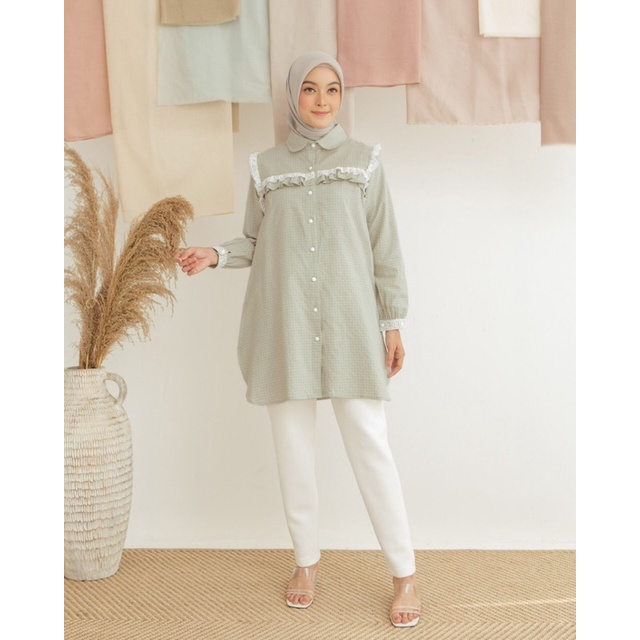 nonny tunik warna sage by geulis size M