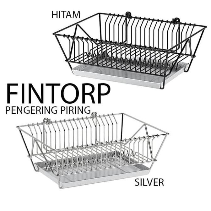 Produk Terbaru - Fintorp Pengering Piring Rak Piring Tempat Piring Stainless / Fintrop - Hitam