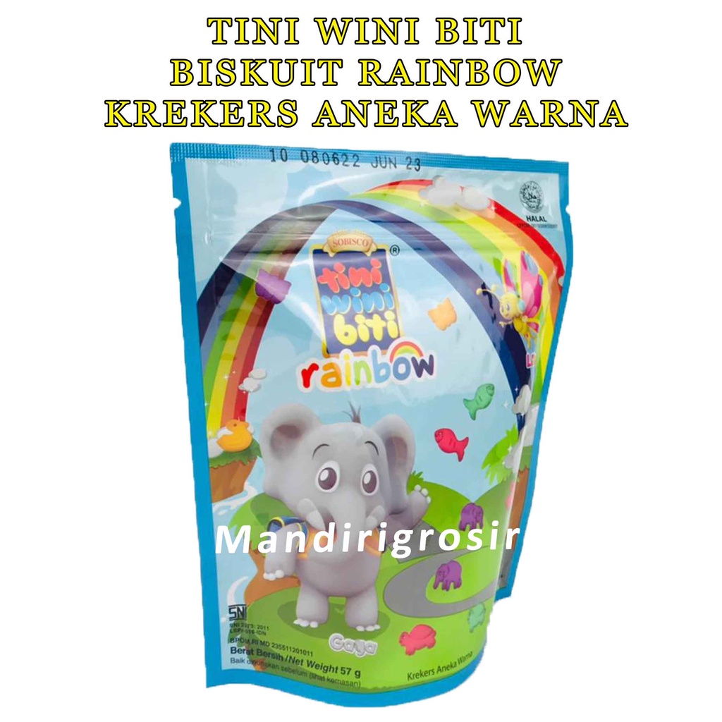 Biskuit * Tini Wini Biti Rainbow * Krekers Aneka Warna * 57g