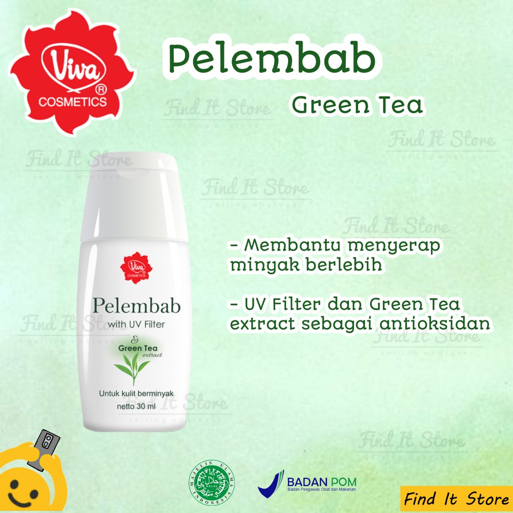 Viva Pelembab Under Make Up | with UV Filter Bengkuang Green Tea | Moisturizer | BPOM Bengkoang