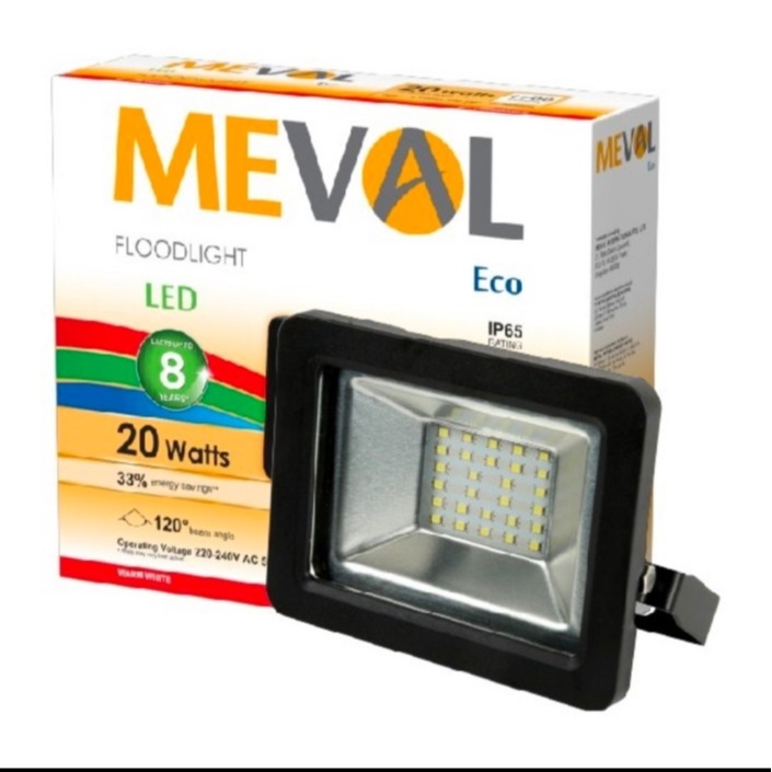 Floodlight LED / Lampu Sorot 20 Watt Cahaya Kuning Meval