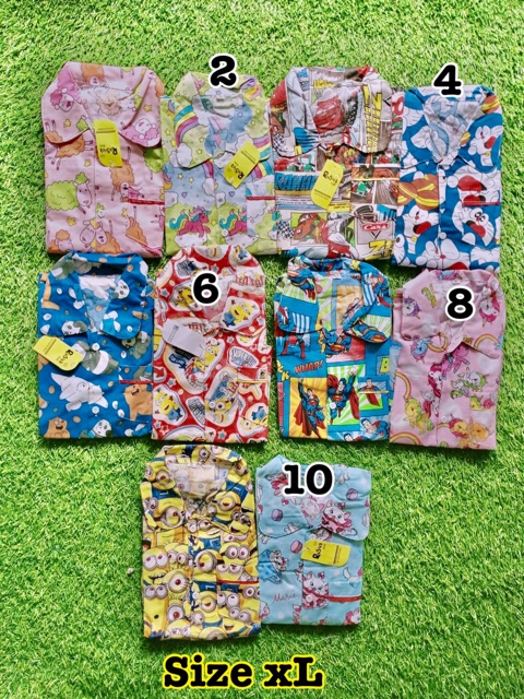 Piyama anak katun catra merk Rysya usia 1-12 thn nablfashion