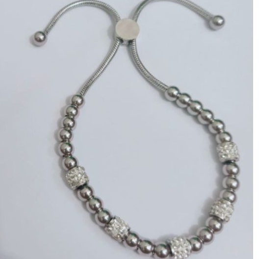 ARIN PERHIASAN GELANG SERUT BIJI LADA SILVER TITANIUM