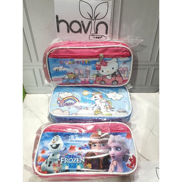 kotak pensil kain TUTUP B T S BT 21/pencil case canvas  B T S BT-21-Mix CEWE 2sltng 012