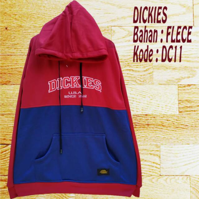 Jaket dickies navy merah bordir dc11 premium