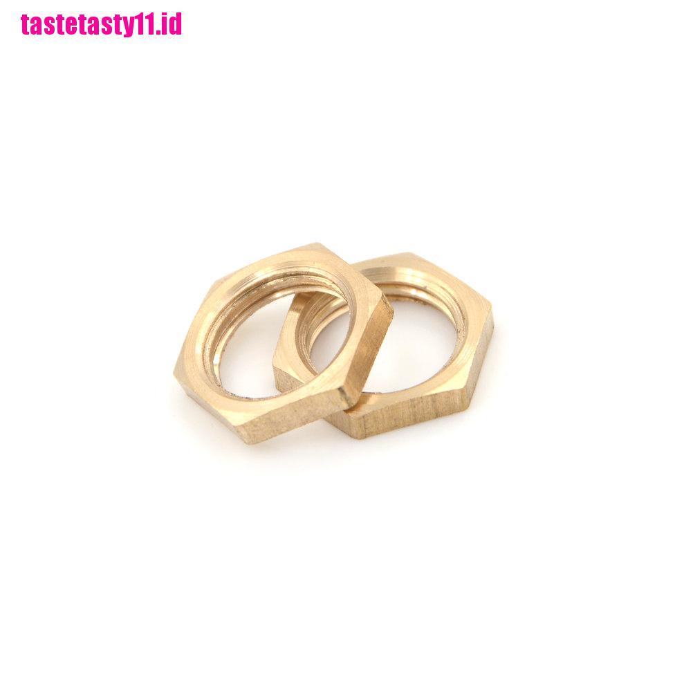 10 Pcs Kunci Hex Nuts Pipe Fitting 1 / 4 &quot;BSP Female Bahan Kuningan