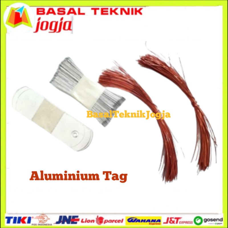

Aluminium Tag Sample Batuan Tanah Geologi Sampel Geology Plat Alumunium Stainless Isi 100 pcs