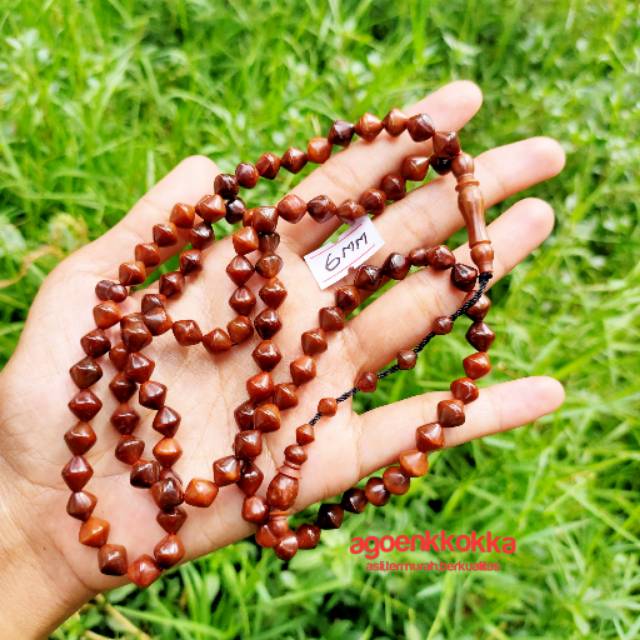 Tasbih 99 wajik polos 6 mili coklat kokka kaukah kokkah garansi asli quality premium
