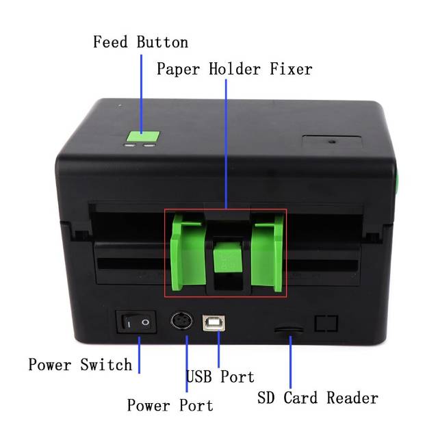 BIAOTOP Printer POS Thermal Receipt Printer 108mm (Resi,Struk dll)